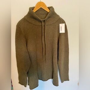 Sonoma Women’s Cowl neck Turtleneck Sweater in Olive pxxl NWT